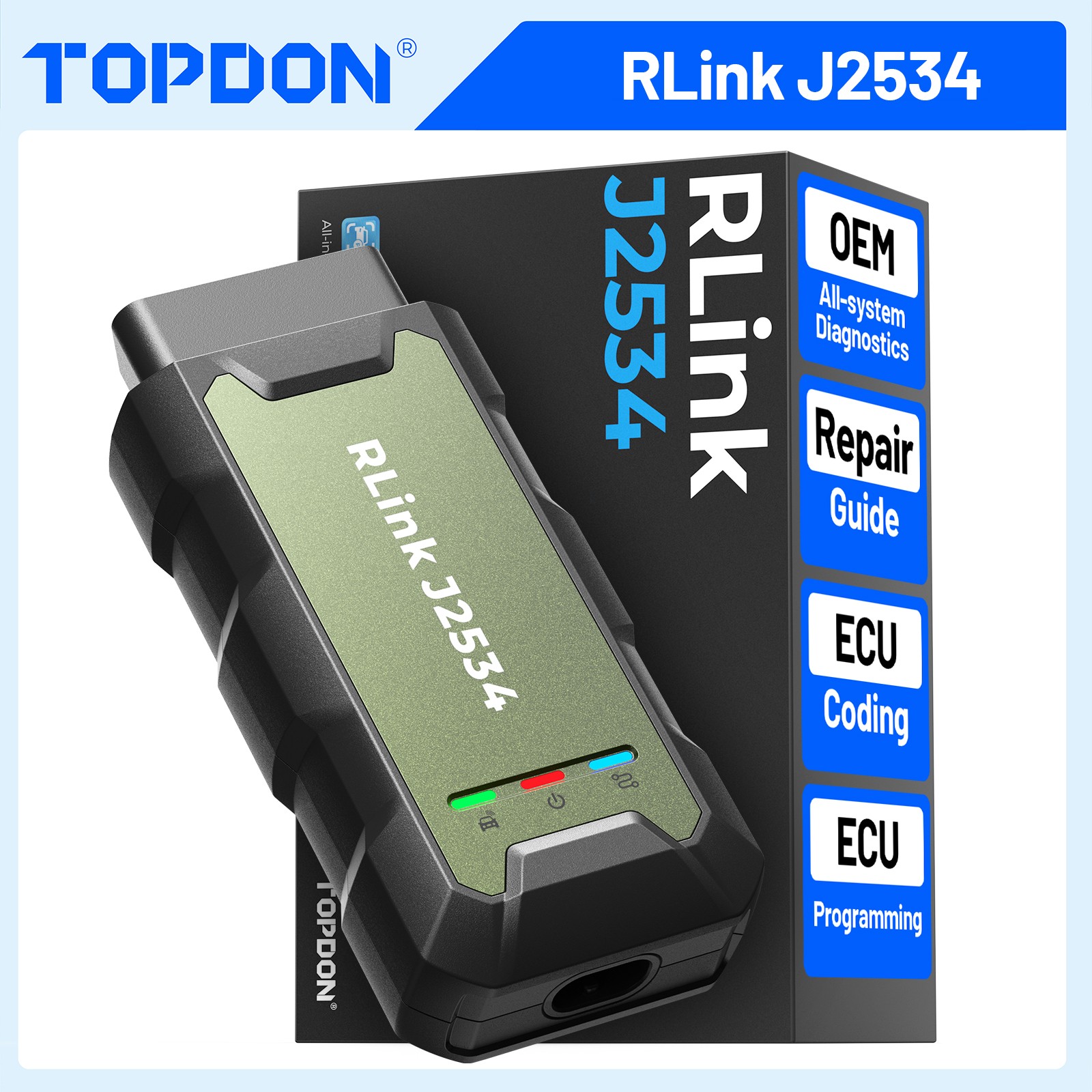Topdon Rlink J2534 OEM Vehicle Interface Cable - Designed for Chrysler/Dodge...