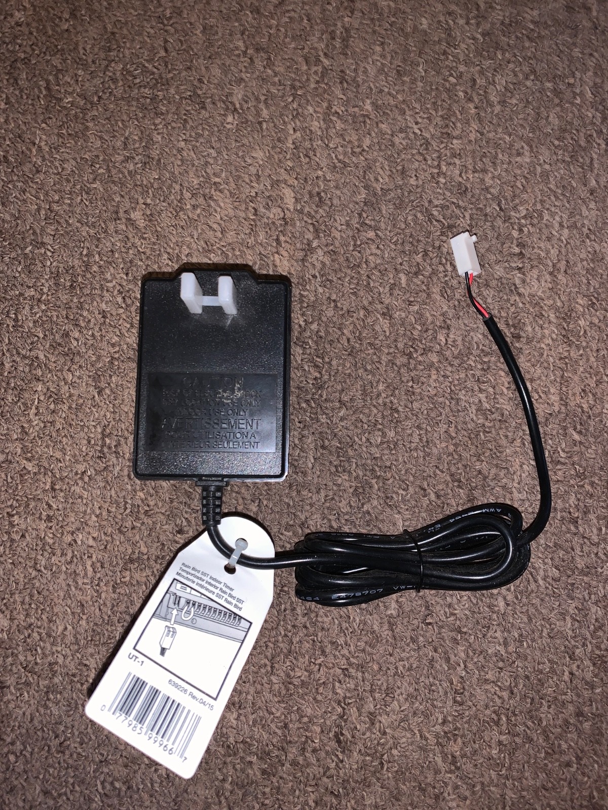 Rainbird UT-1 OEM Sprinkler Timer Electrical Plug/Transformer