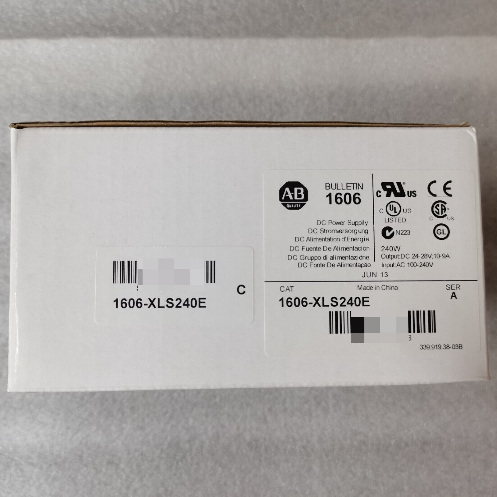 Allen Bradley 1606-XLS240E Bulletin 1606 DC Power Supply 1606XLS240E In Box