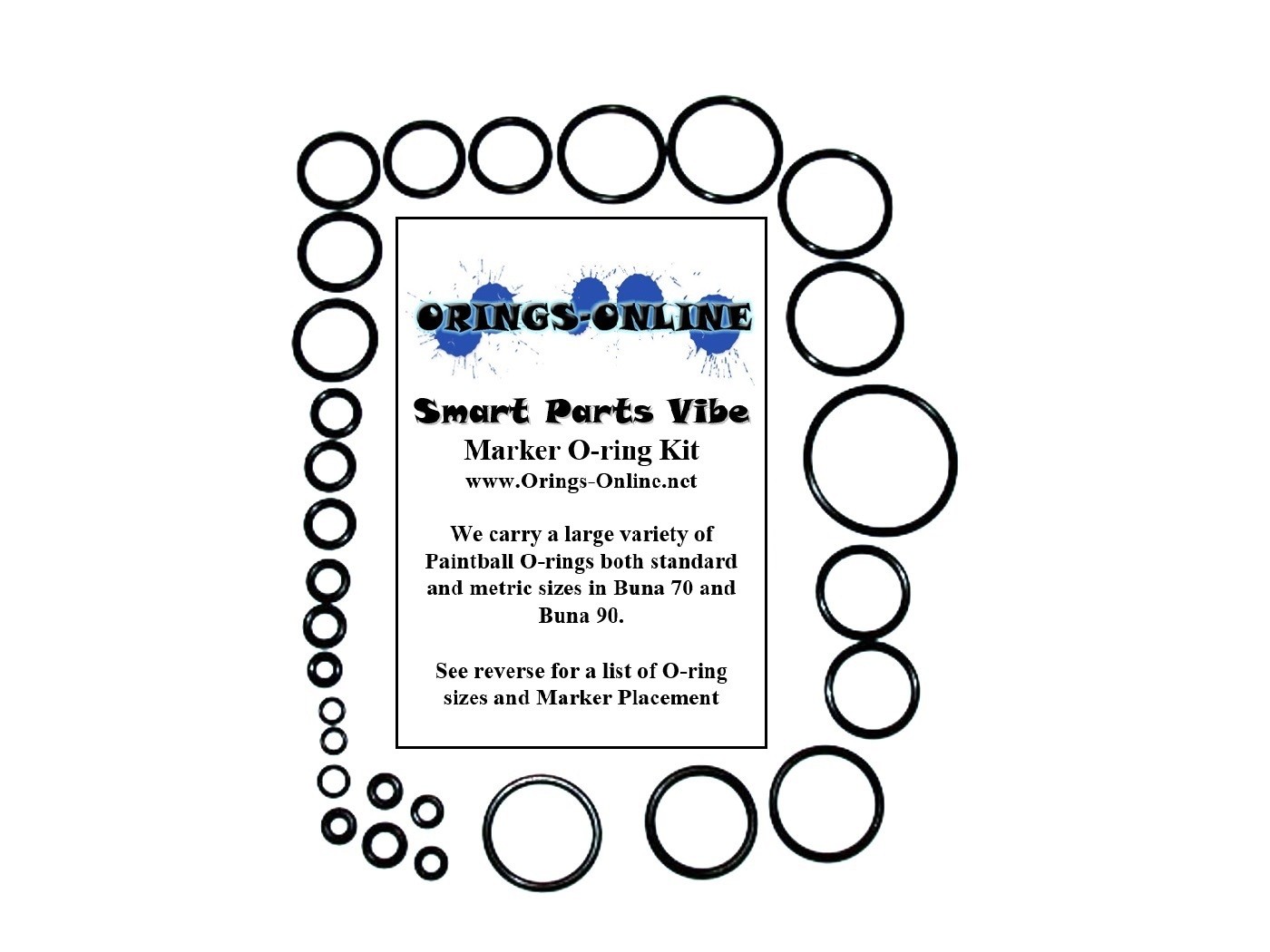 Smart Parts Vibe Paintball Marker O-ring Oring Kit x 2 rebuilds / kits