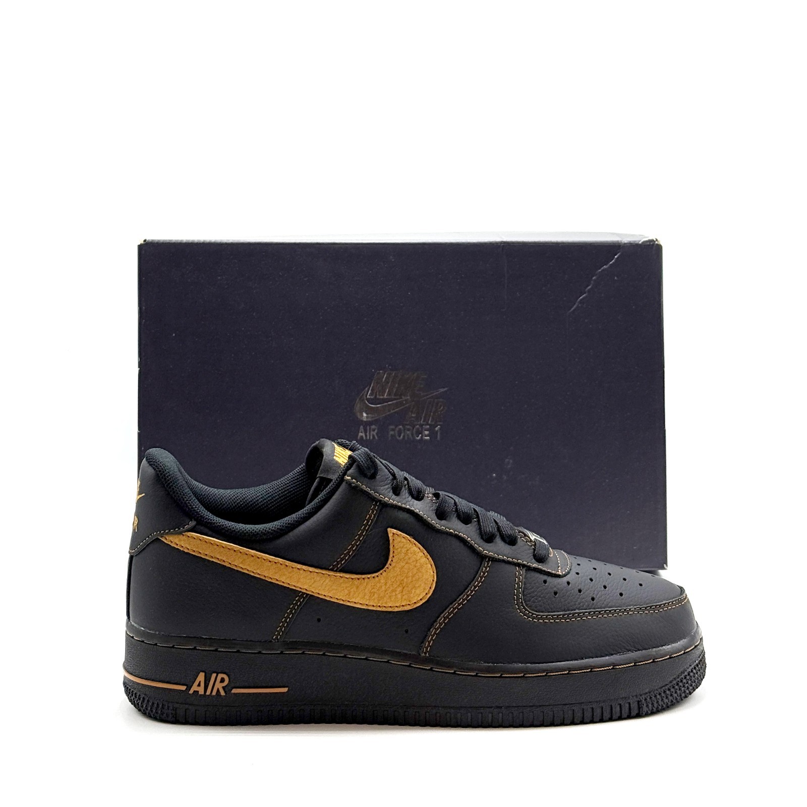 *NEW* MEN Nike Air Force 1 '07 LV8 Black / Desert Ochre (HQ2037 003) 👍