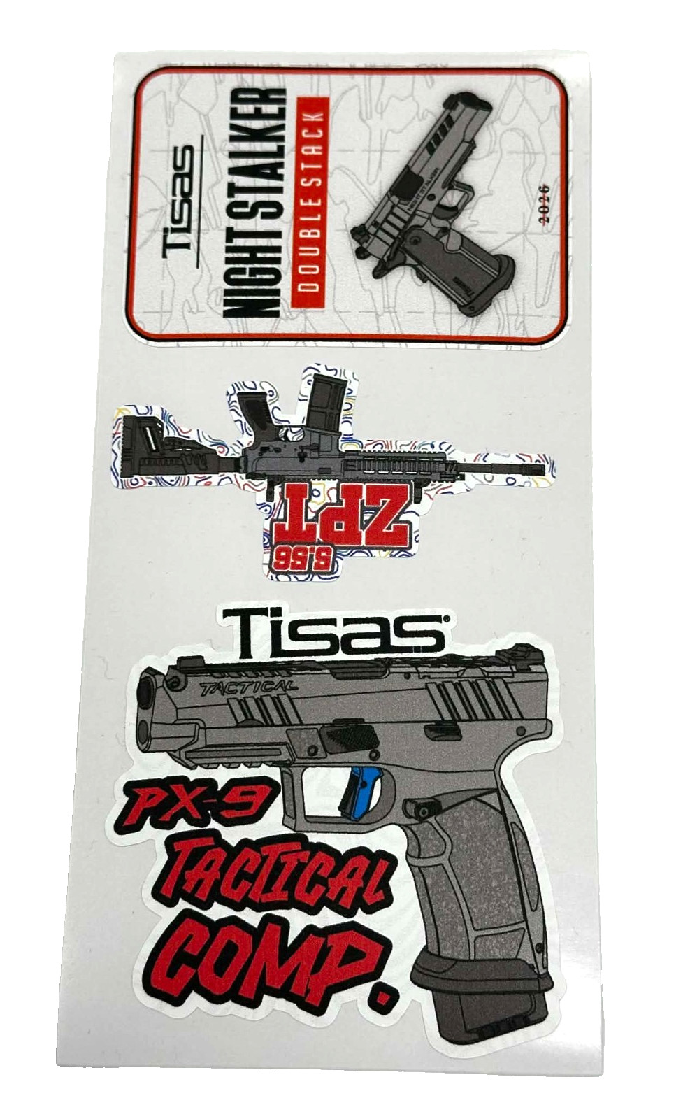 SHOT🎯Show 2026 Tisas Sticker Sheet - 3 Custom stickers, NEW/FREE Shipping!
