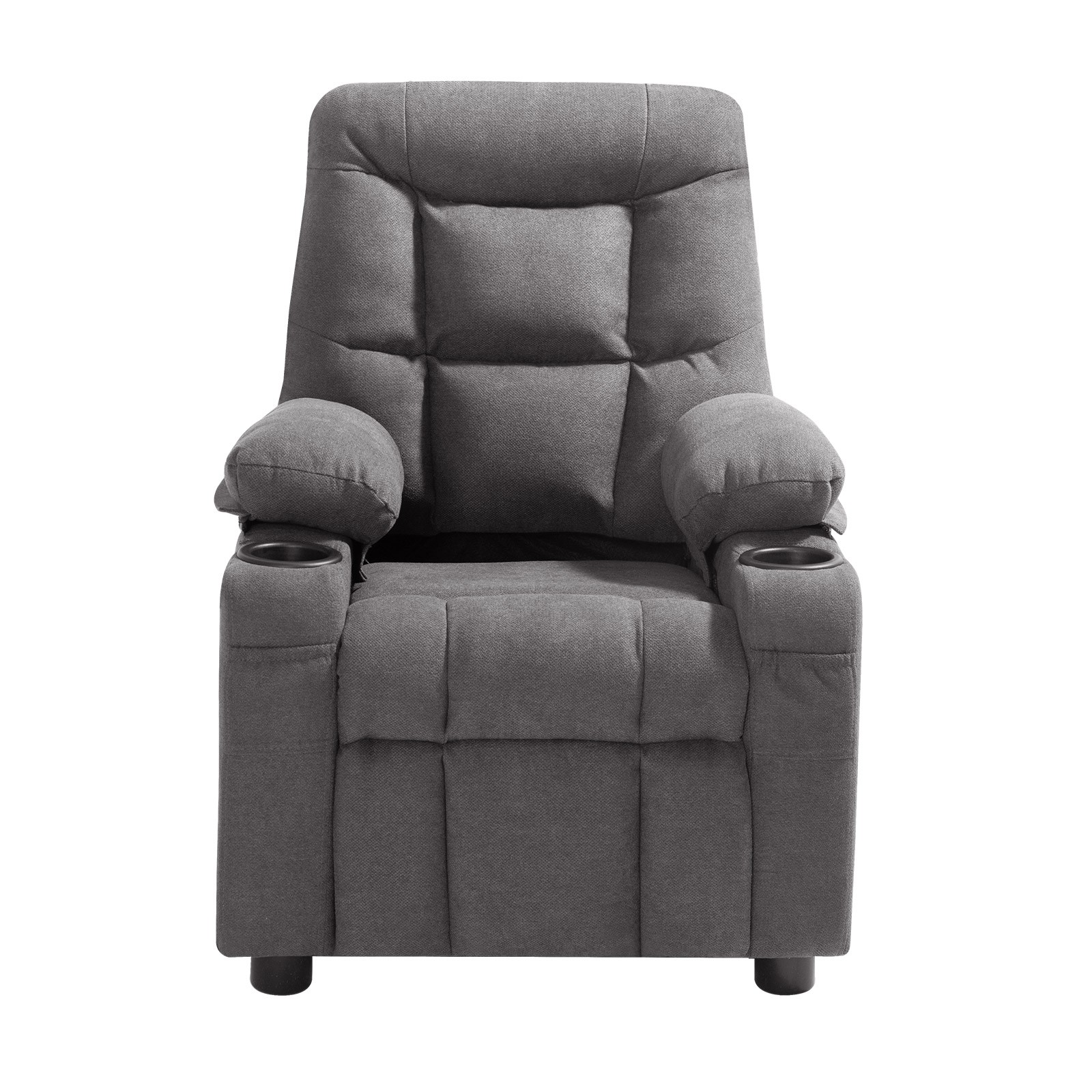 Uimoso Kids Reclining Chair Toddler Recliner with Cup Holders & Pockets (Grey)