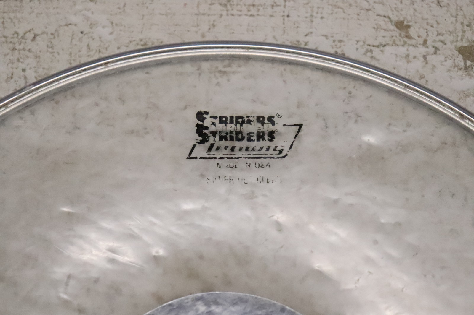 Ludwig 14" Striders Clear Silver Dot Drum Head Vintage #2