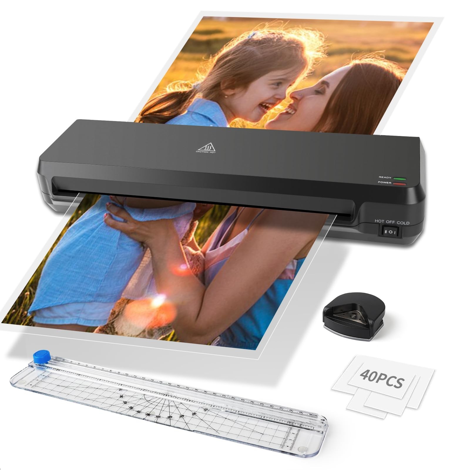 13 Inch A3 Laminator Machine, 7 in 1 Desktop Thermal Laminator, Never Jam wit...