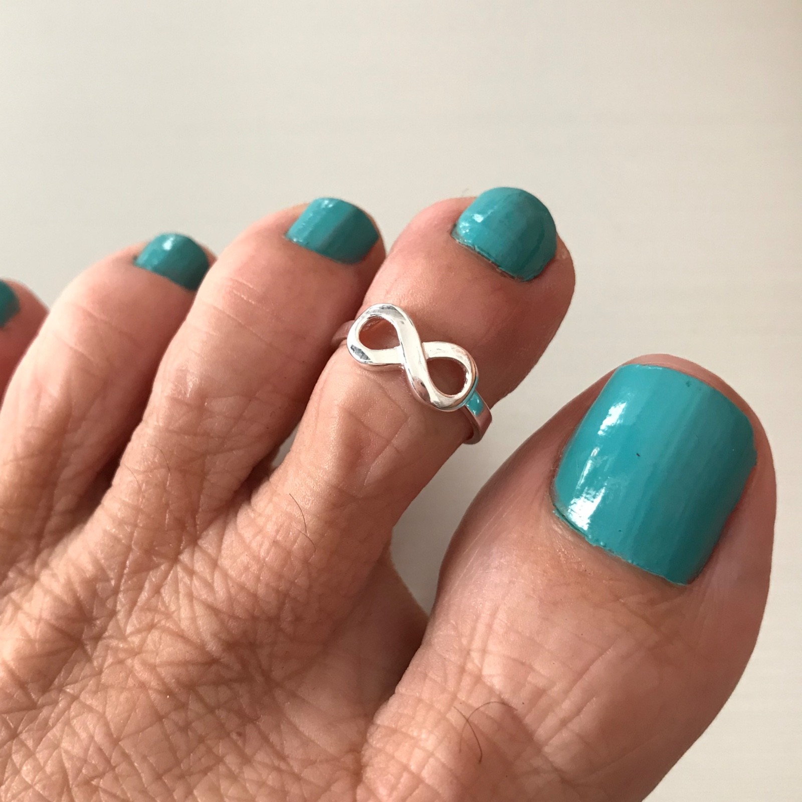 Sterling Silver Infinity Toe Ring, Silver Rings, Forever Love Ring, Lazy 8 Ring
