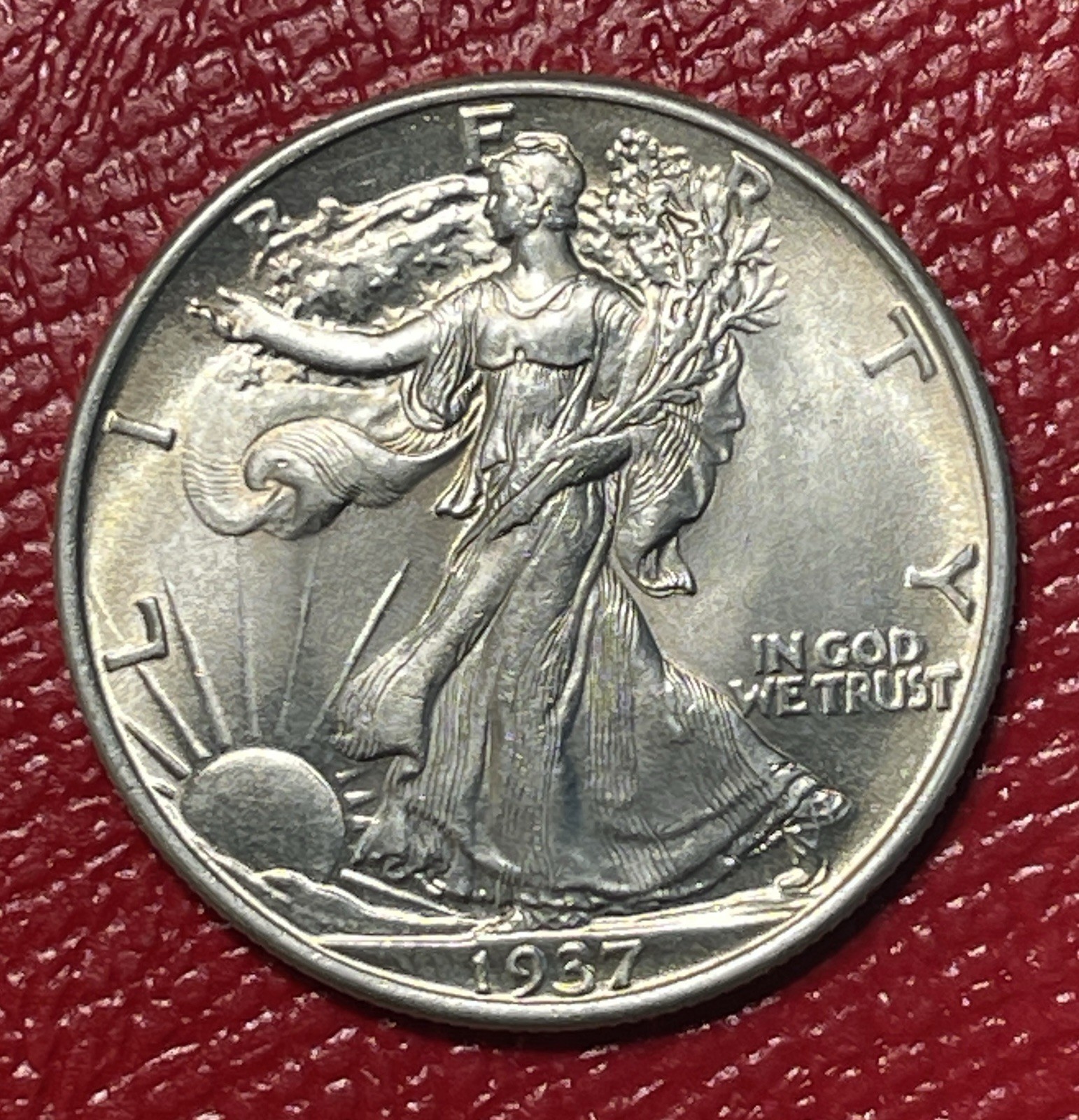 1937 P Walking Liberty Silver Half Dollar, Choice to Gem Uncirculated.