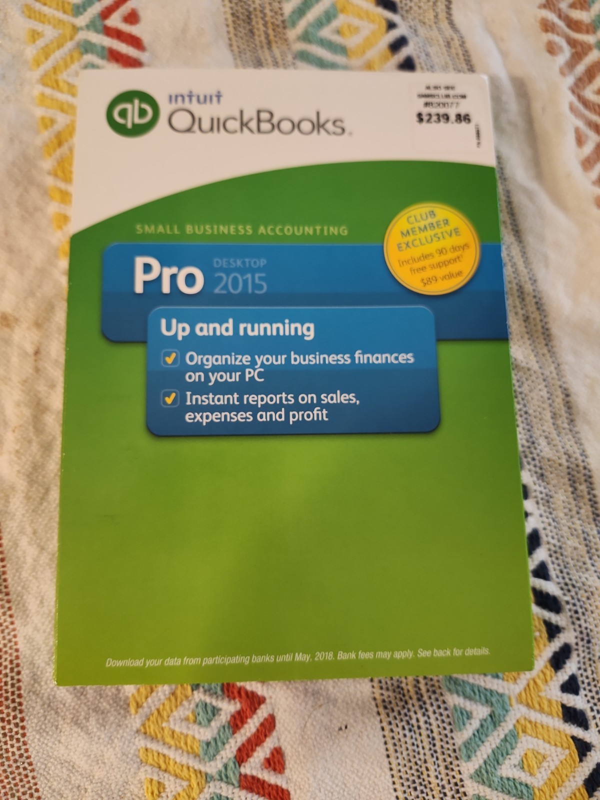 Intuit QuickBooks Pro Desktop 2015 Windows Small Business Accounting Software