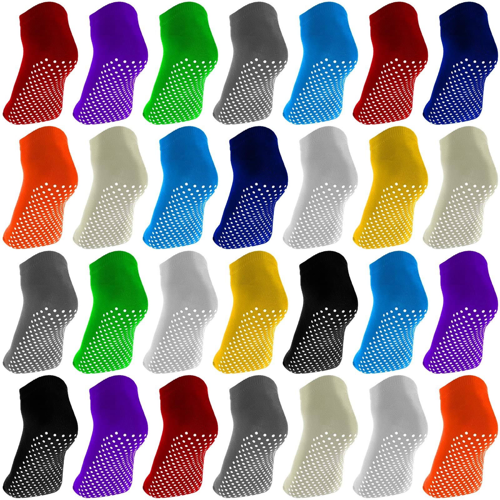26 Pairs Non Slip Socks for Pilates, Ballet, Barre, Yoga, Grippy Ankle Socks ...
