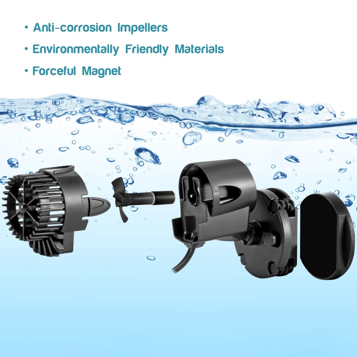 Wave Maker Pump, 530GPH Aquarium Circulation Pump 360 Degree Rotatable Submersib