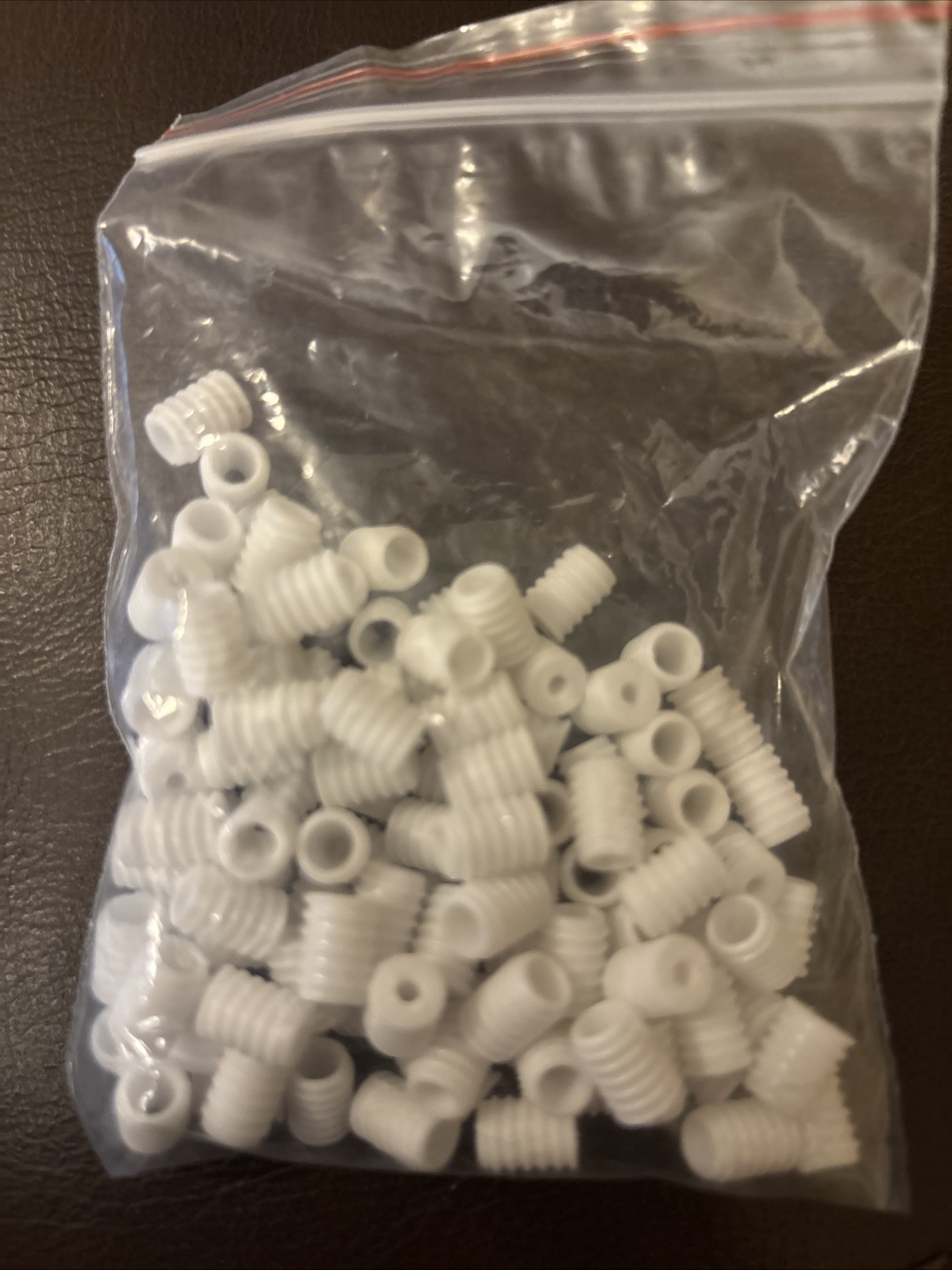 500 Pieces (5 Packs) Adjuster Cord Lock Silicone Stopper for Elastic WHITE