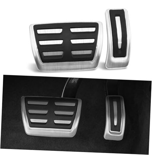MYMOCCY Foot Pedal Cover Compatible for Q5 Q7 Q8 A4 A6 2018-2024 2PCS Brake+Gas
