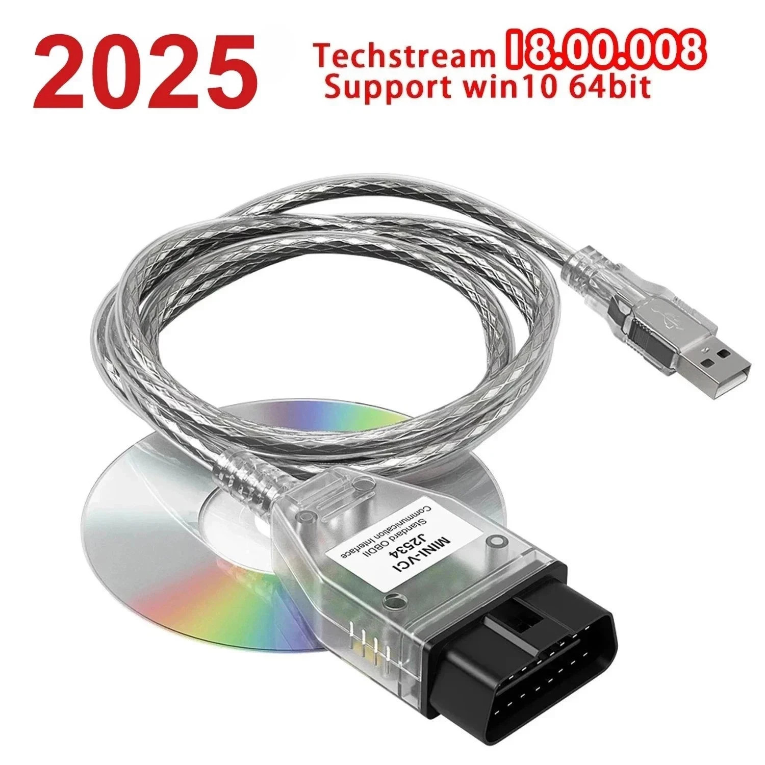 2024 MINI VCI TIS V18.00.008 TIS J2534 For Toyota Inspection Cable US