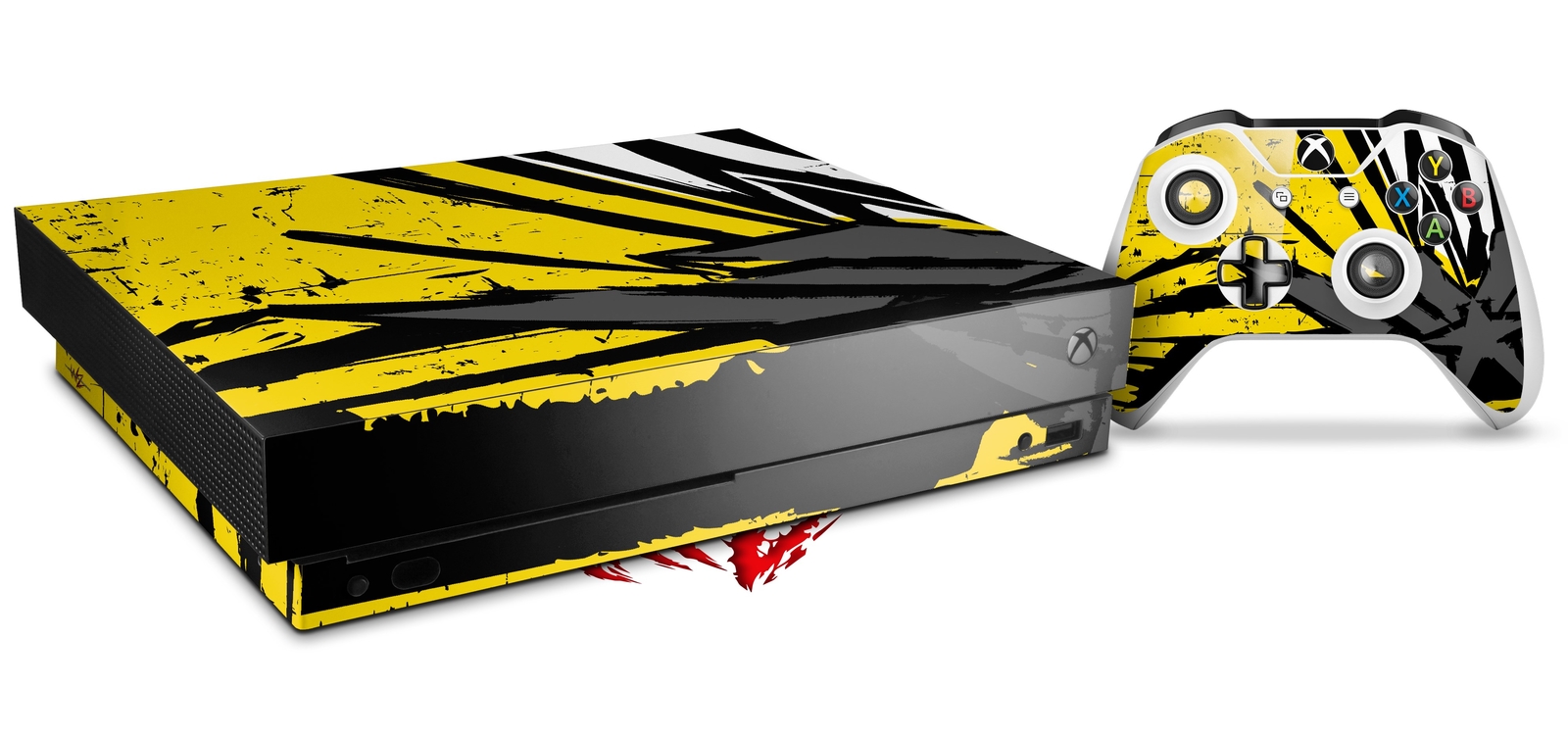 Skin for XBOX One X Console Controller Baja 0040 Yellow Decal