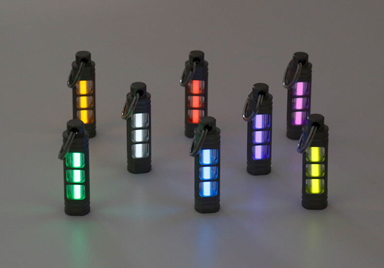 Titanium luminous Tube Pendants Paracord Beads Key Ring Necklace Pendants