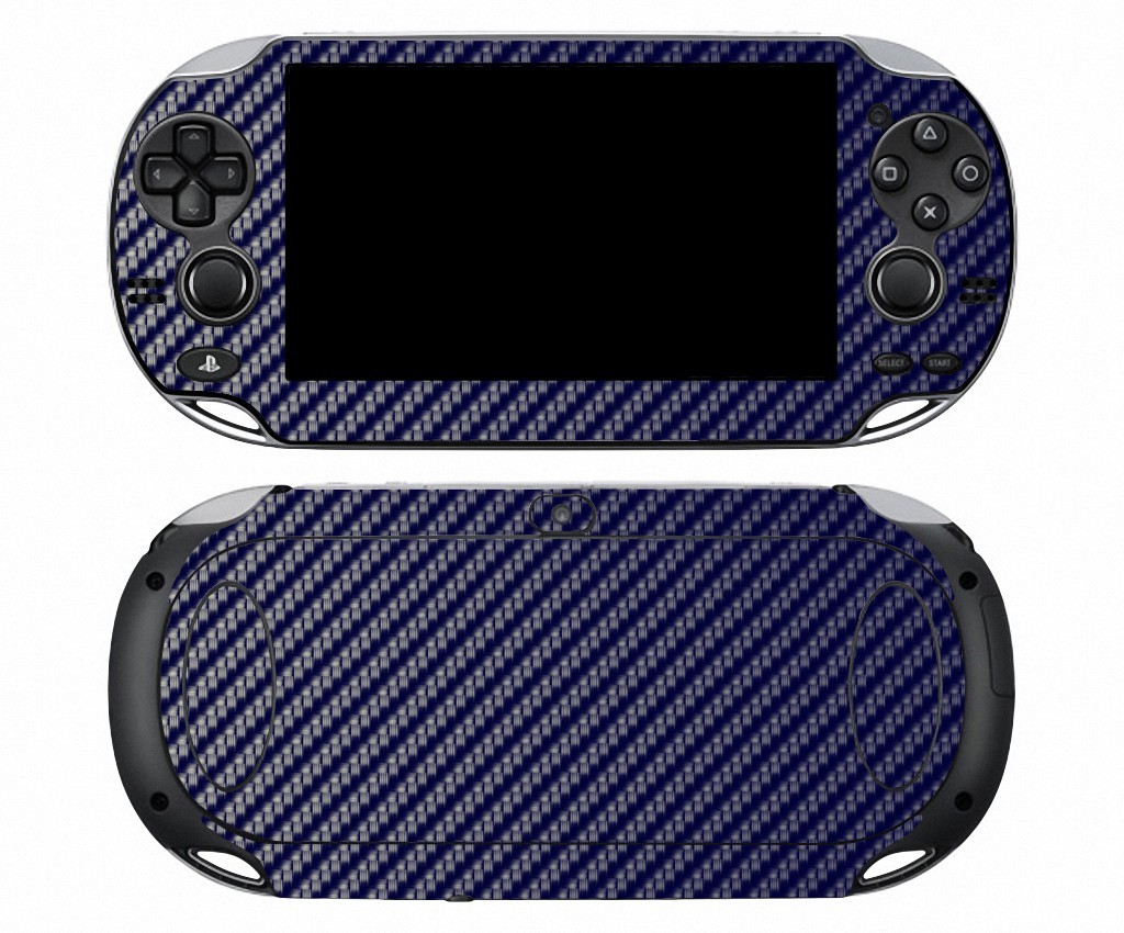 Blue Carbon Fiber Vinyl Decal Skin Sticker for Sony PlayStation PS Vita PSV