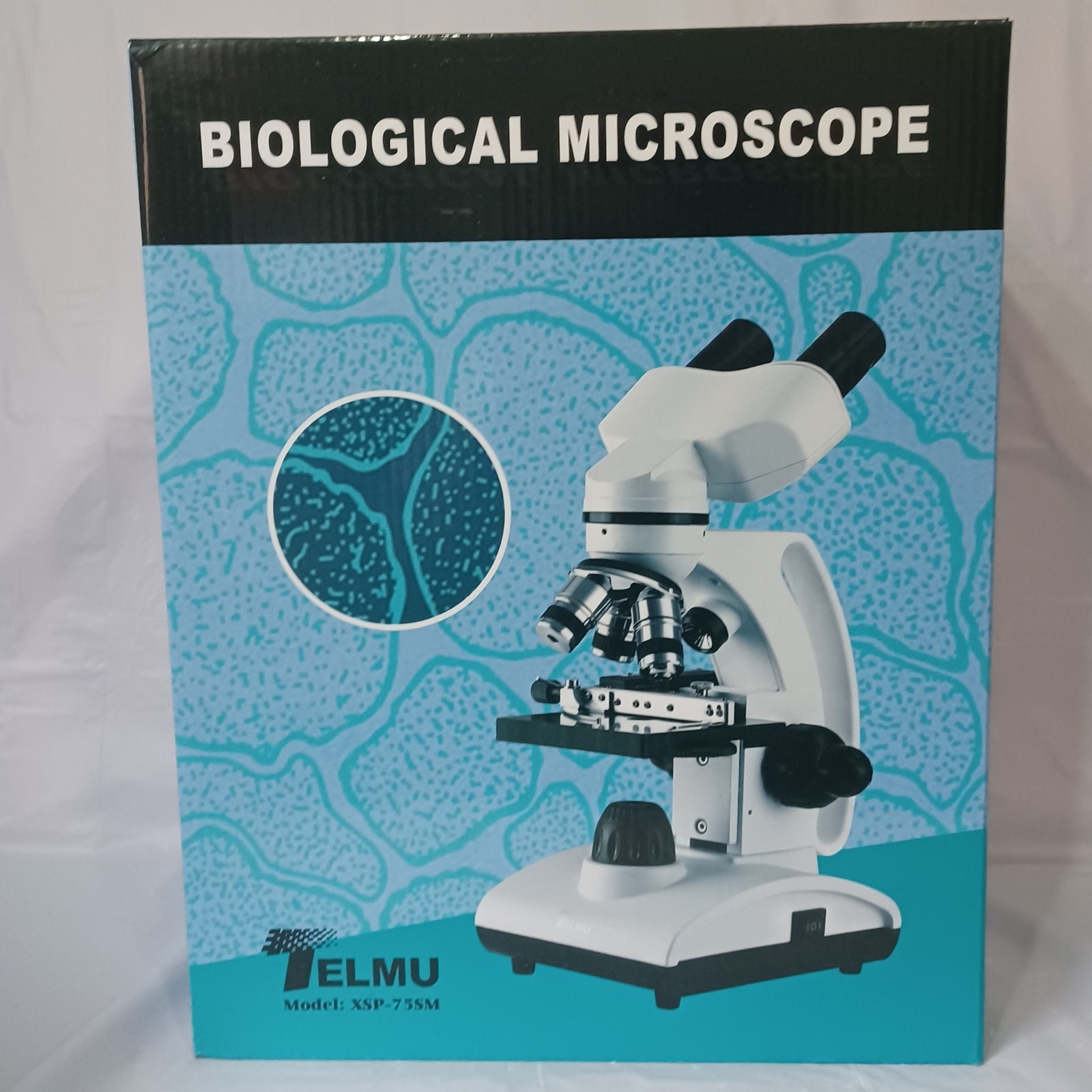 Telmu Biological Microscope w/ 154-Piece Slide Kit
