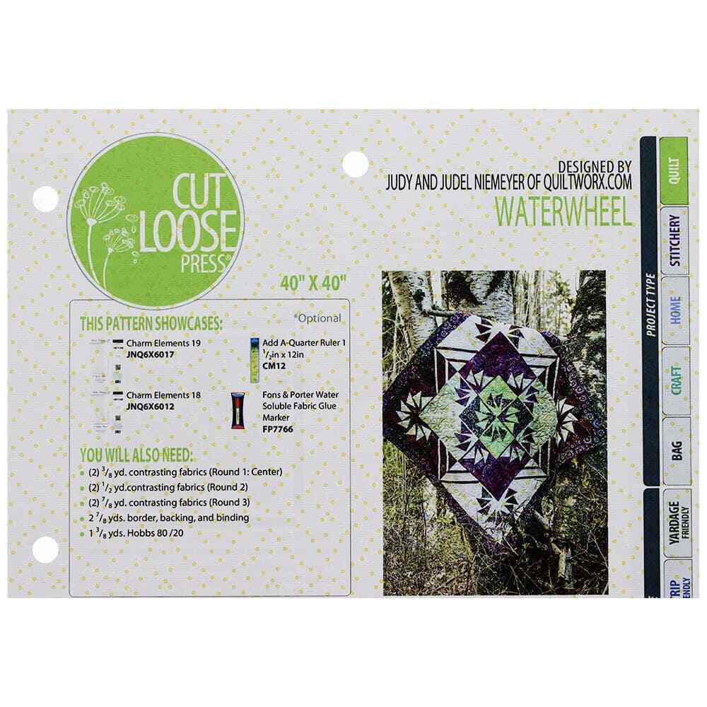 Cut Loose Press, Waterwheel Quilt Pattern