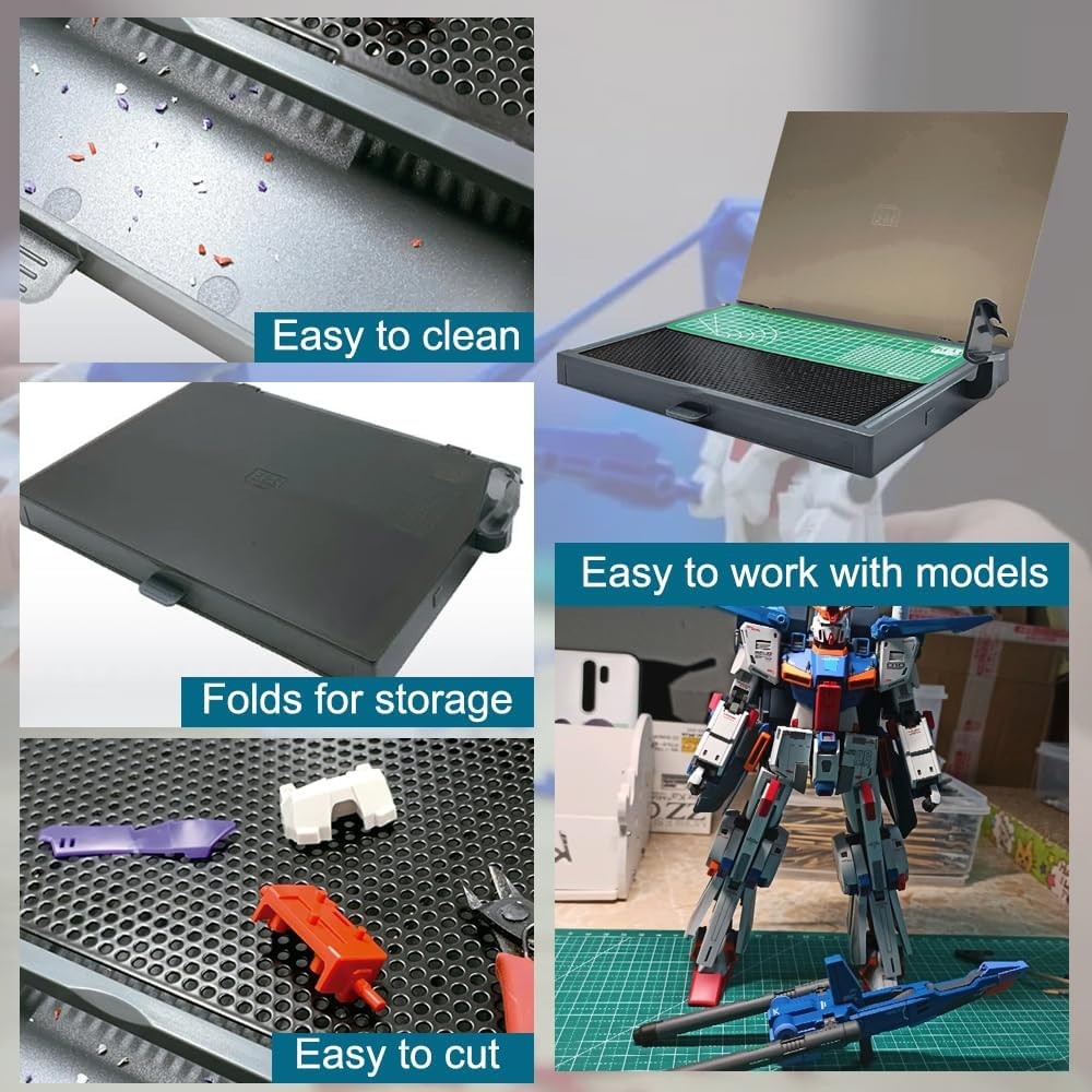 KJ018 Portable Worktable for Model Building with Movable Drawer Cut Mat