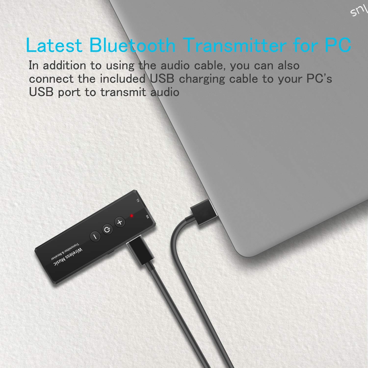 2026 Upgraded Bluetooth 5.3 Transmitter 3-in-1, Portable Wireless Rechargeabl...