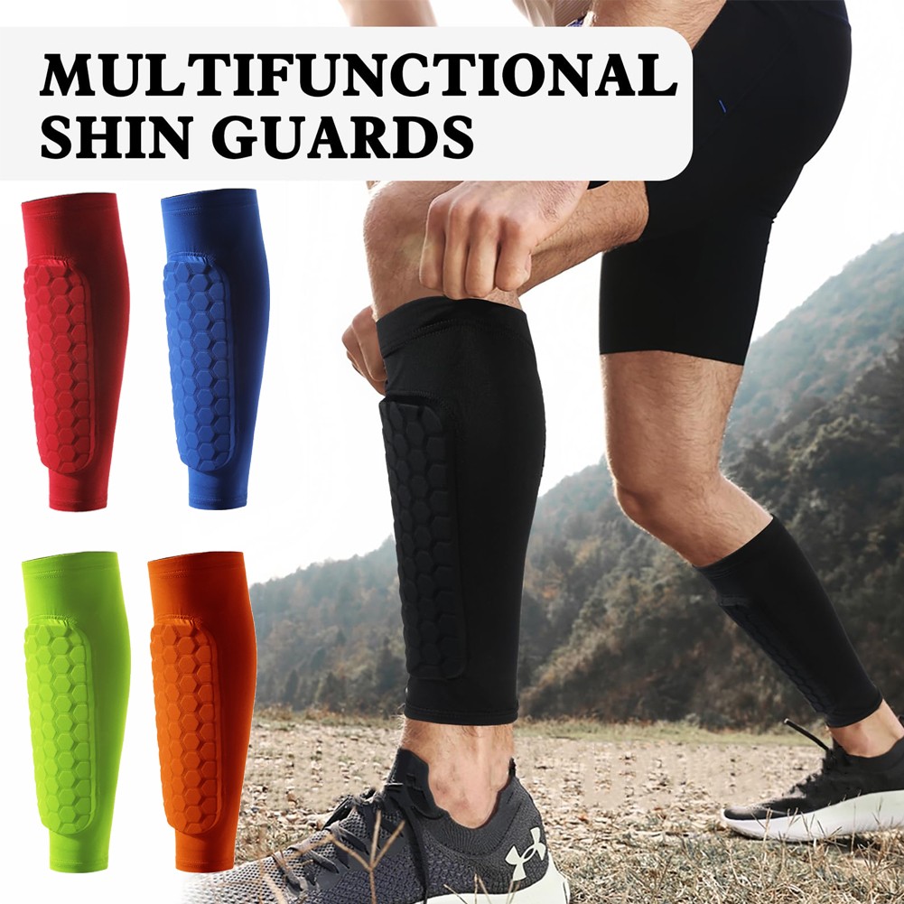 1/2 PCS Shin Guards Calf Compression Sleeve with Honeycomb Pads Defender Socks