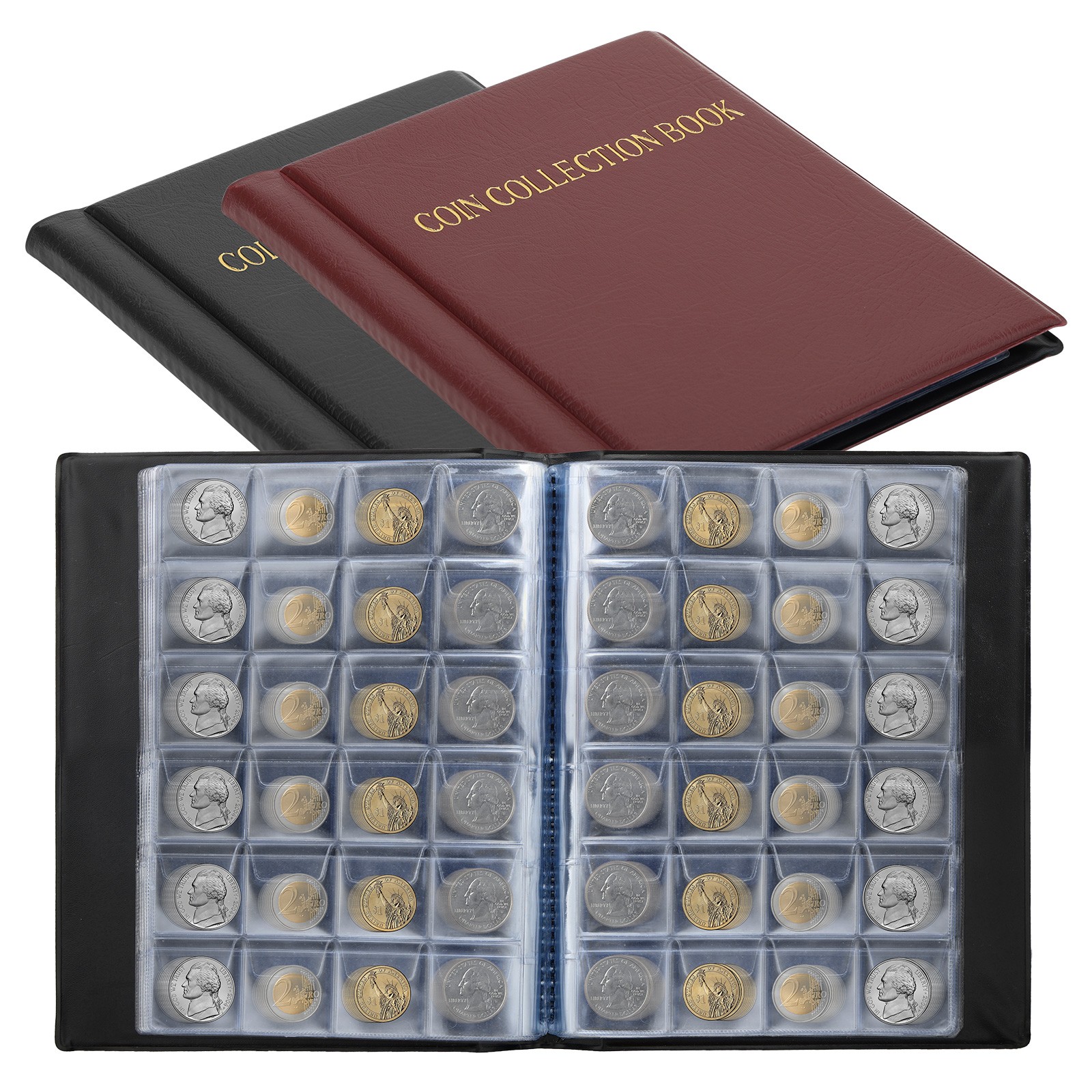 240 Pocket Coin Collection Book Holder Album Coins Storage Case for Collectors