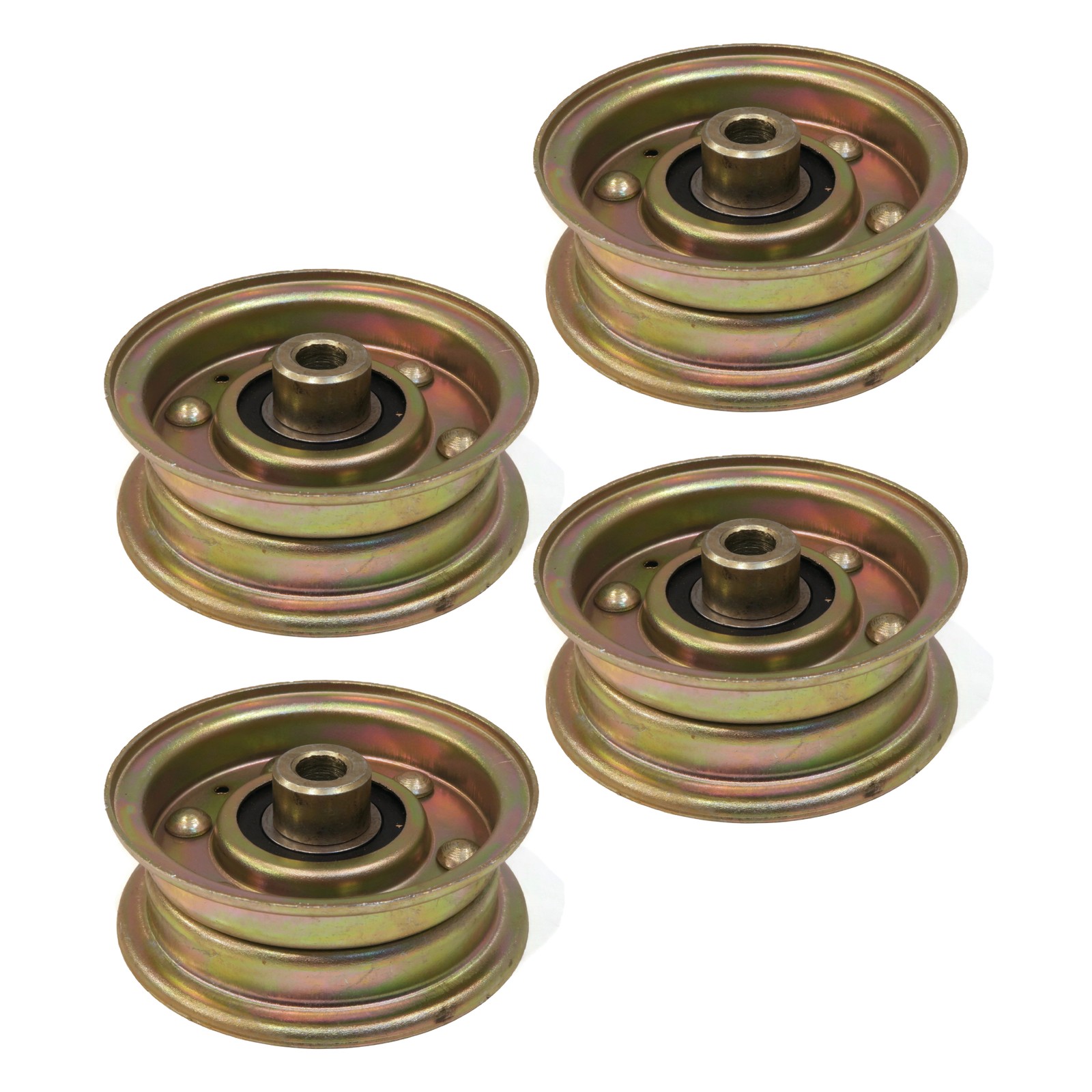 (Pack of 4) Flat Idler Pulleys for Cub Cadet MTD Troy-Bilt 756-04224, 75604224