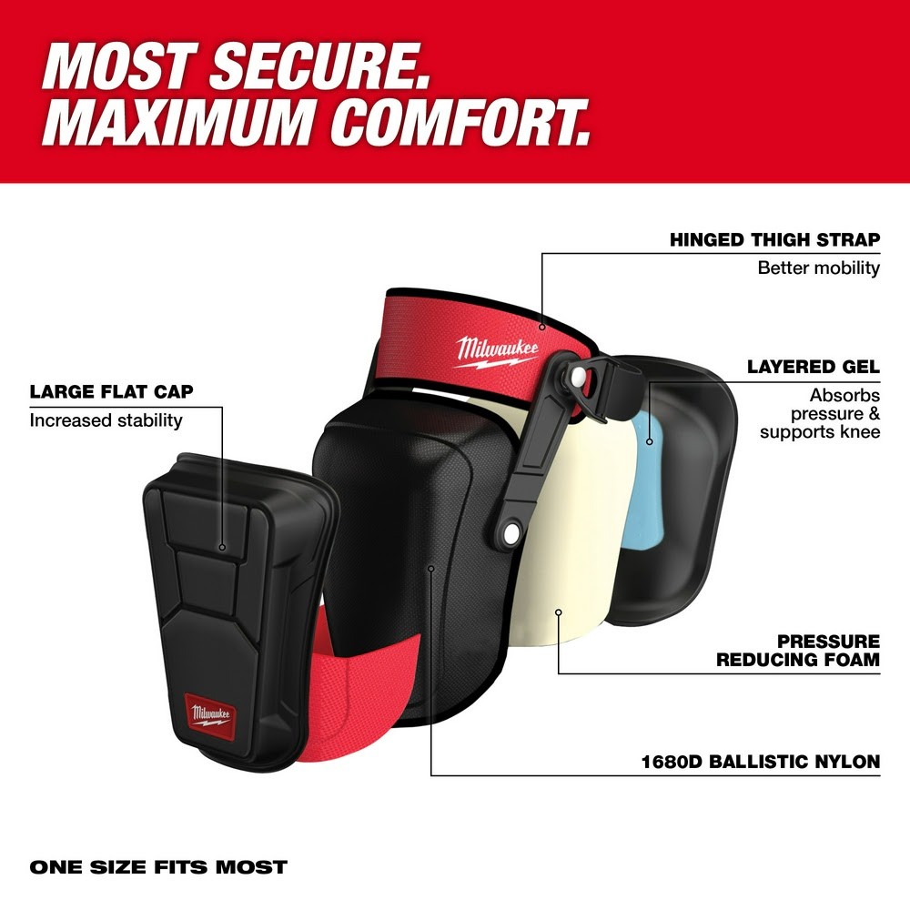 48-73-6051 Stabilizer Performance Knee Pads For Milwaukee