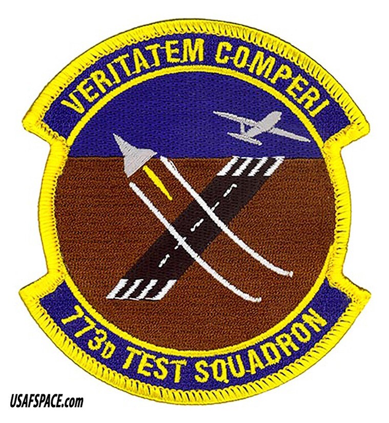 USAF 773 TEST SQUADRON -773 TS- Edwards AFB, CA -ORIGINAL VEL PATCH