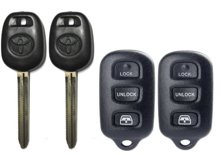 2 Toyota 4Runner 03-09 44D DOT Transponder Chip Key + HYQ12BBX Remote A++