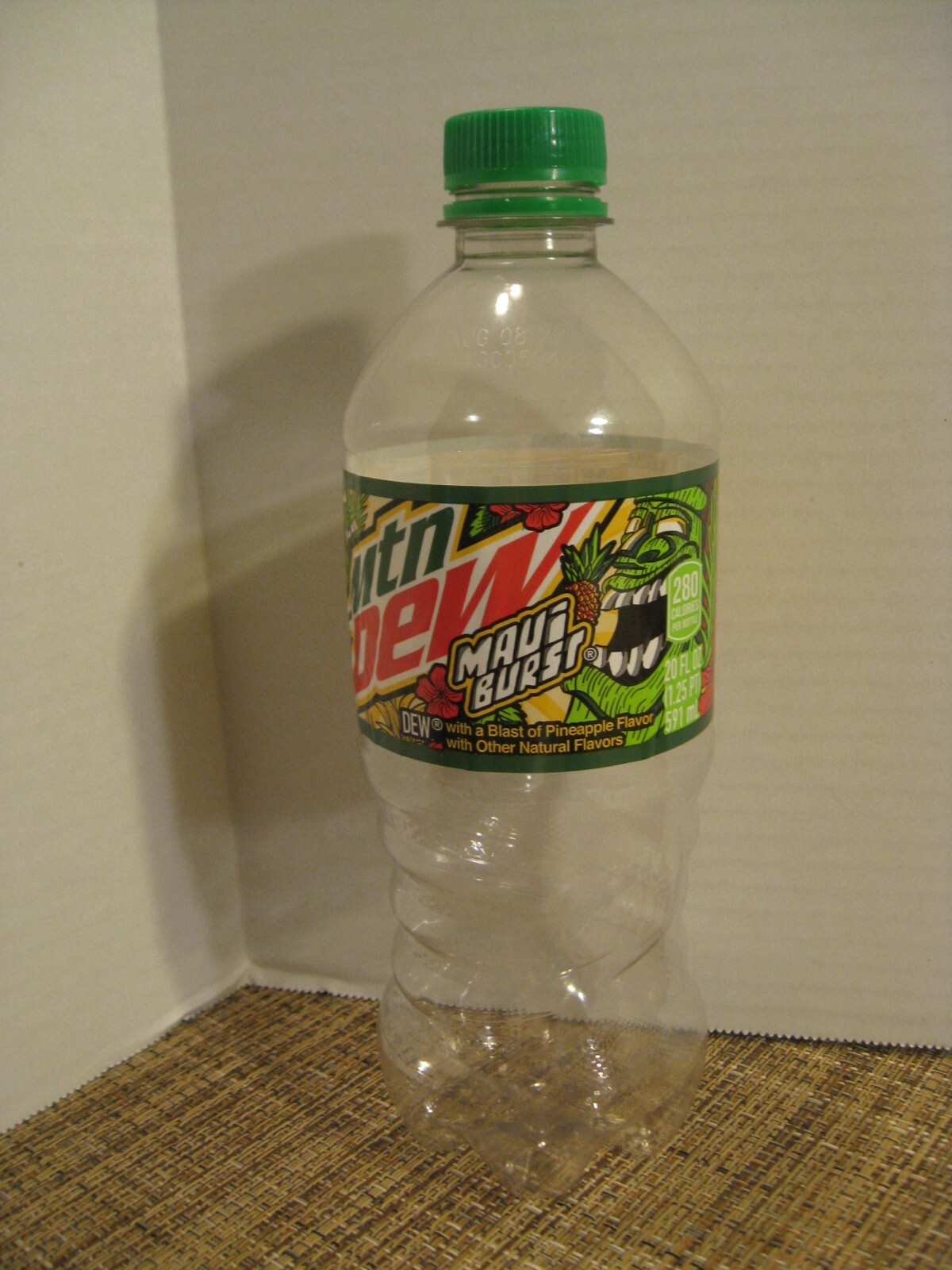 Mountain Dew Empty 20 oz. Bottle - Maui Burst - 2022