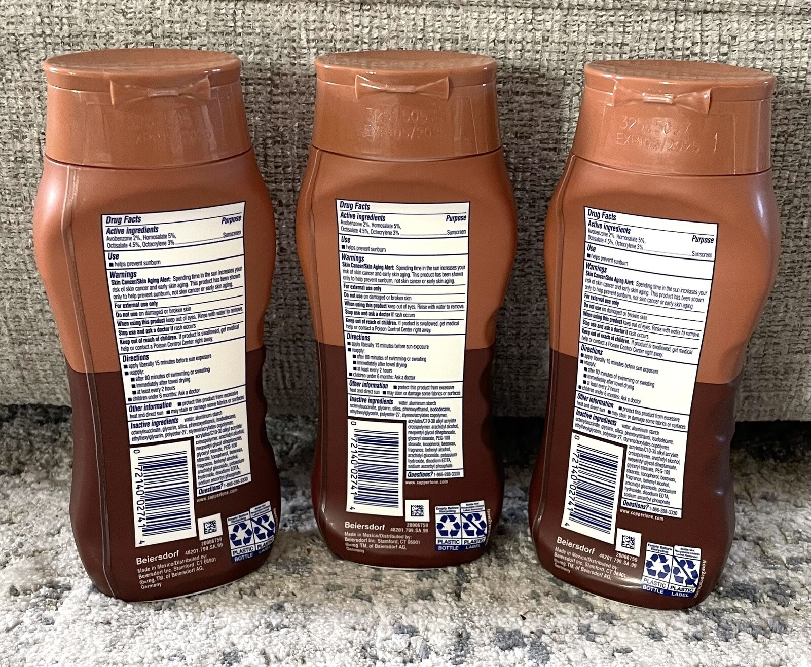 3 Pack Coppertone Tanning Sunscreen Lotion SPF 8 ☀️ 8oz. Bottles ☀️ Exp: 05/25