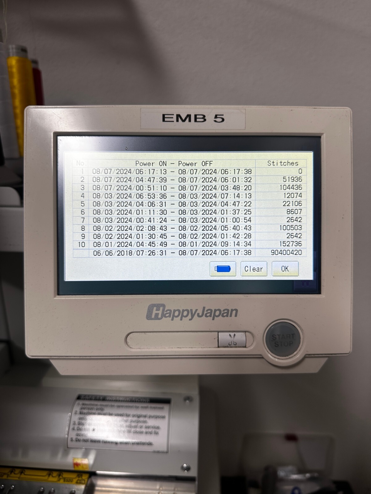 Happy Japan Embroidery Machine HCD2 - 1501 - 40 (2018 Model)