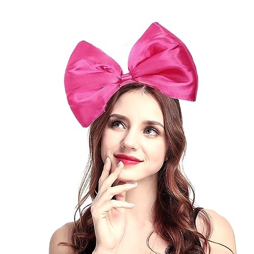 Bubbmi Women Satin Large Bow Headband Oversized Huge Bow Hair Hoop, Birthday