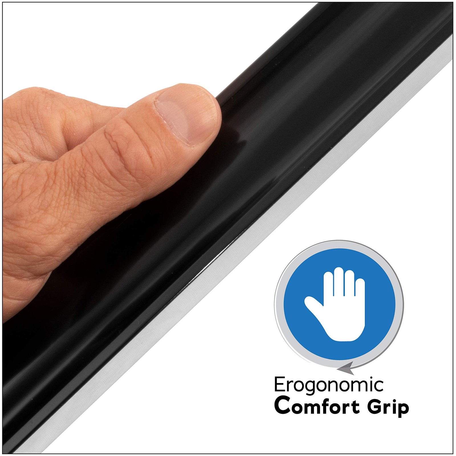 6", 12", 18" Anodized Aluminum Straight Edge Tools with Precision Edge, Black