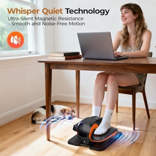 HTM Under Desk Elliptical Machine - Electric Elliptical Exerciser for Seniors...