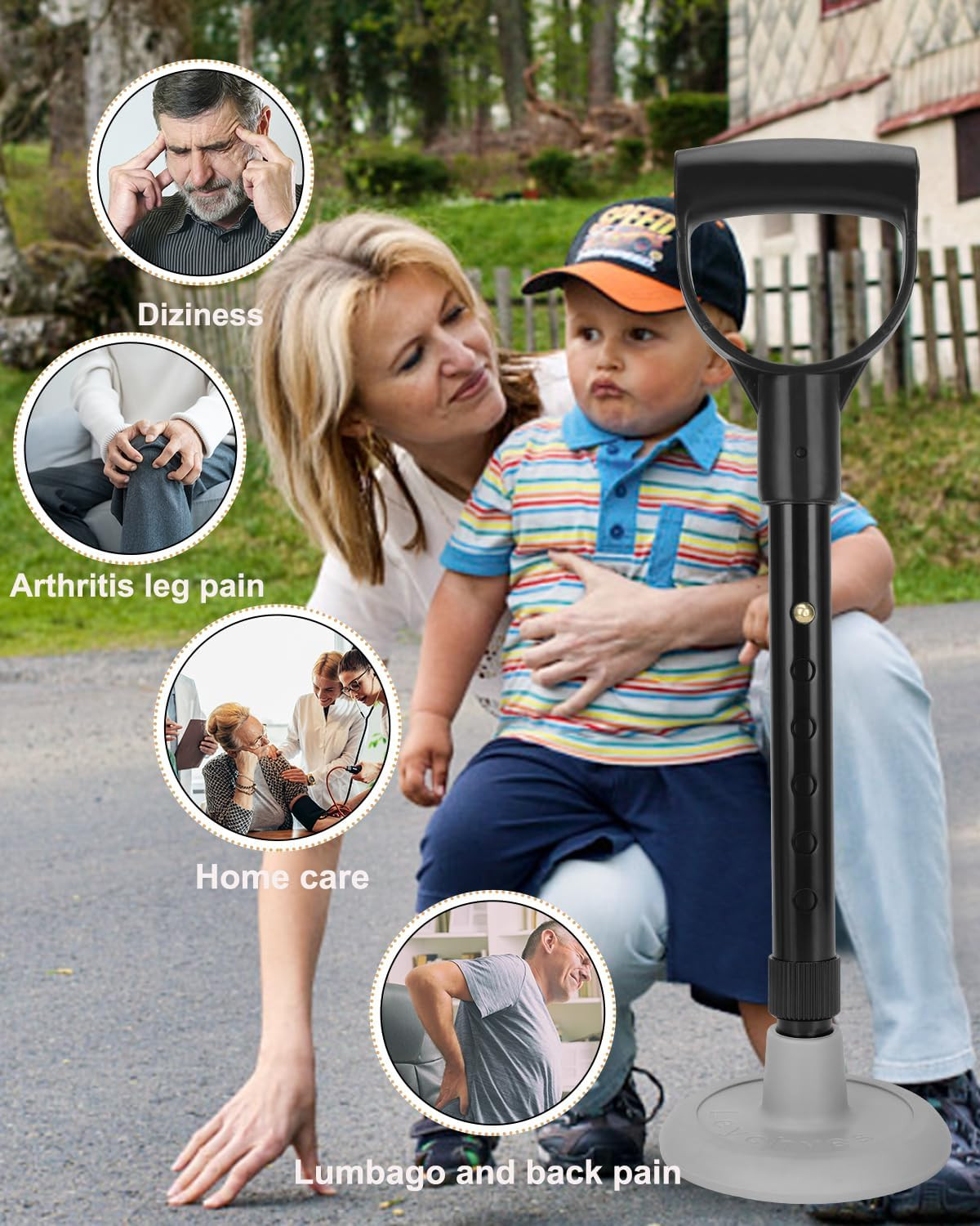 Mobility Aids Tool, Standing Aids Supports, 6 Size Adjustable Device to Help