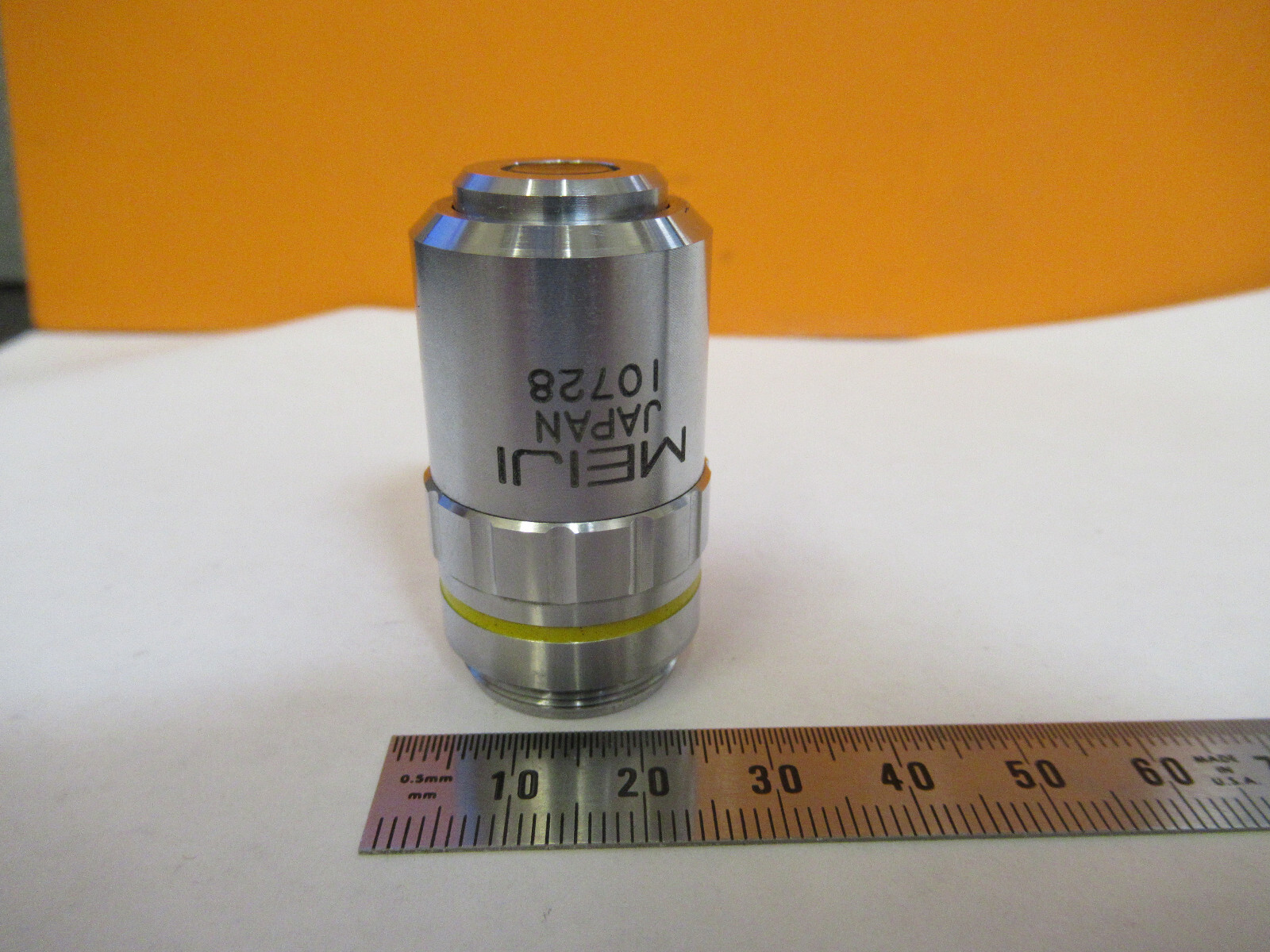 MEIJI JAPAN 10X /160 OBJECTIVE LENS OPTICS MICROSCOPE PART AS PICTURED 4B-FT-37