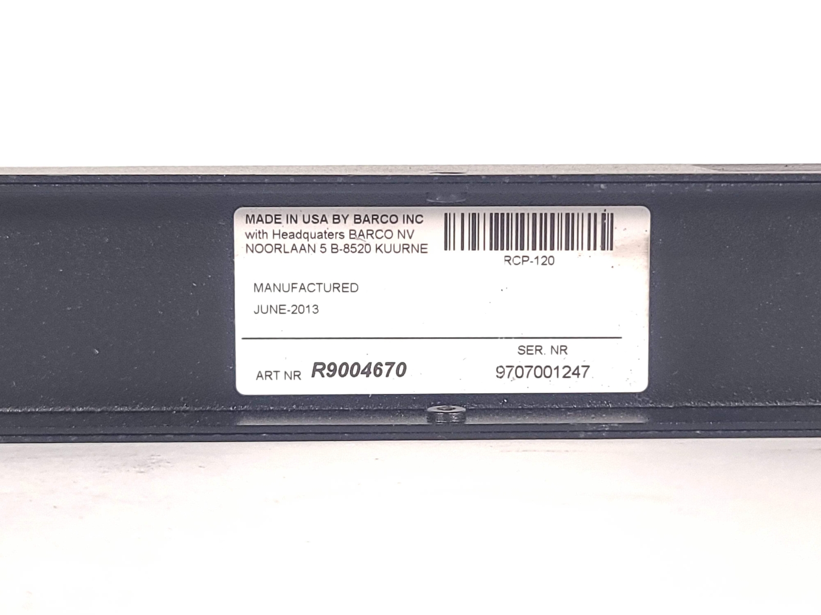 Barco RCP-120 Remote Control Panel(1918-85)