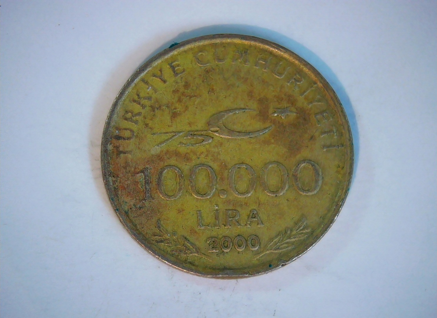 Turkey 2000 100,000 Lira Mustafa Kemal Atatürk (old Turkish lira) Coin
