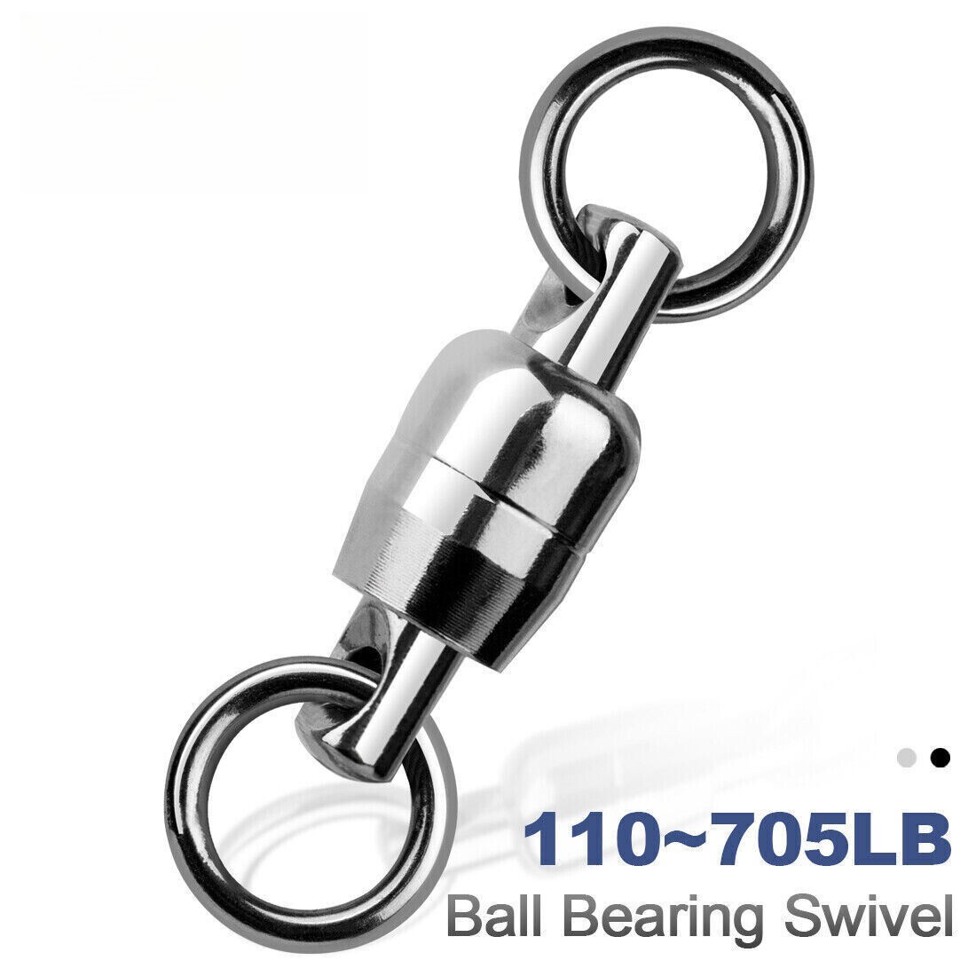 10Pcs Ball Bearing Swivels Stainless Steel Fishing Swivel Baits Connector Swivel