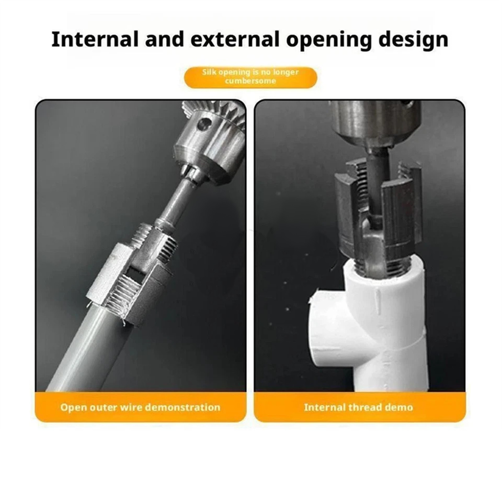 NEW PVC Pipe Threader Kit Integrated Internal & External Pipe Threading-Tool