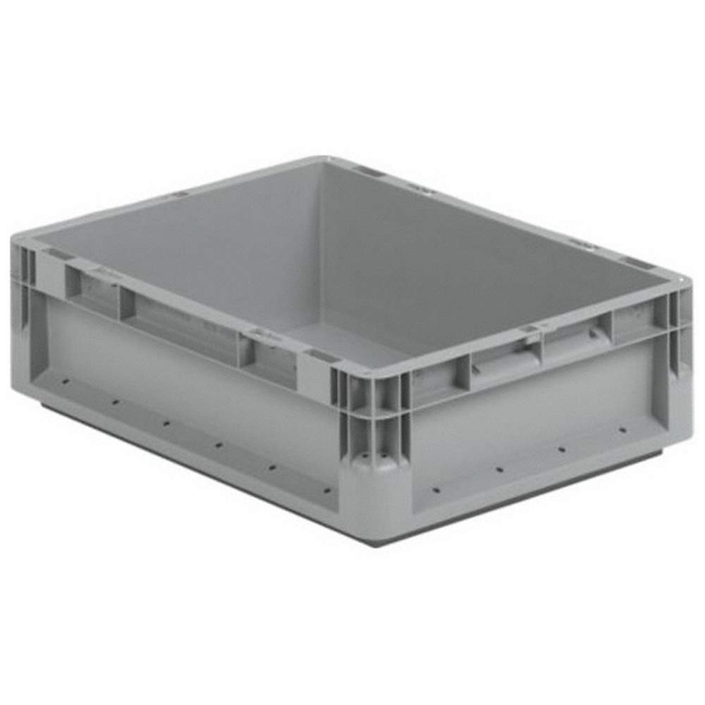 SSI SCHAEFER ELB4220.GY1 Straight Wall Container,Gray,Solid,HDPE 49H886