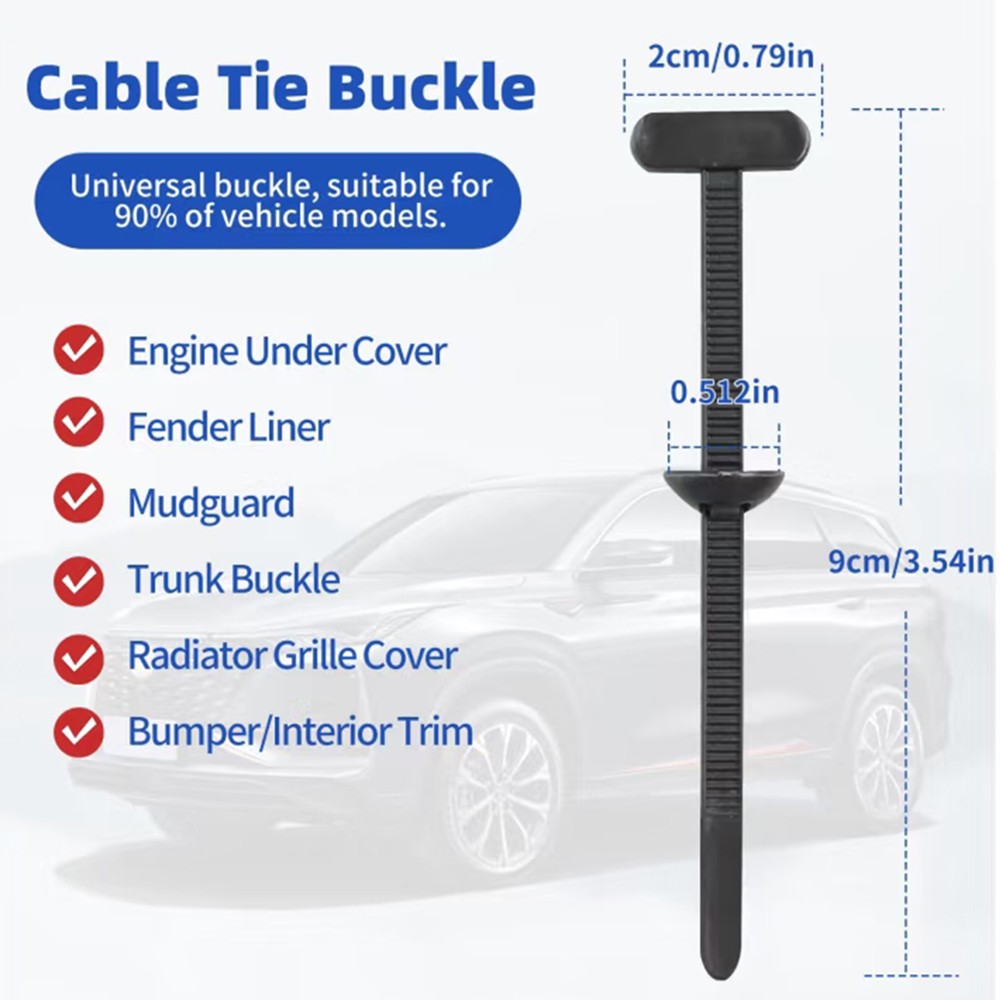 Heavy Duty Universal Cable Tie 200Pcs Nylon Self-Locking Zip Holder
