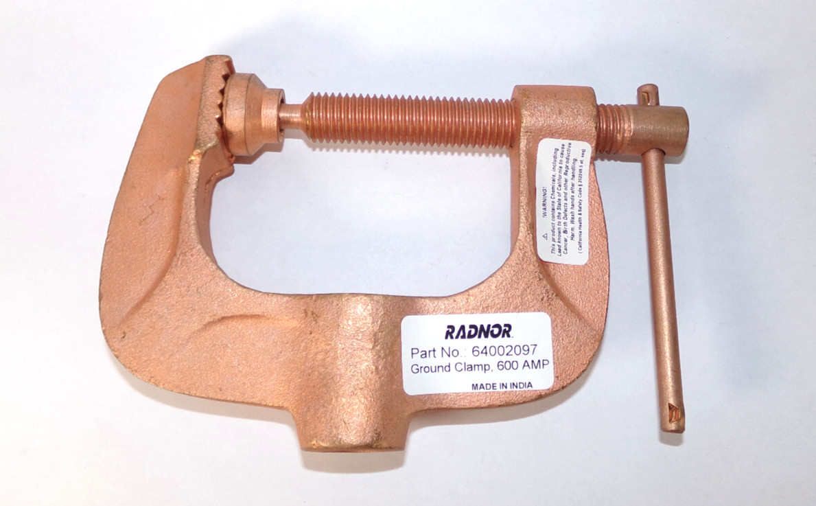 RADNOR Ground Clamp, 600 Amp, 64002097