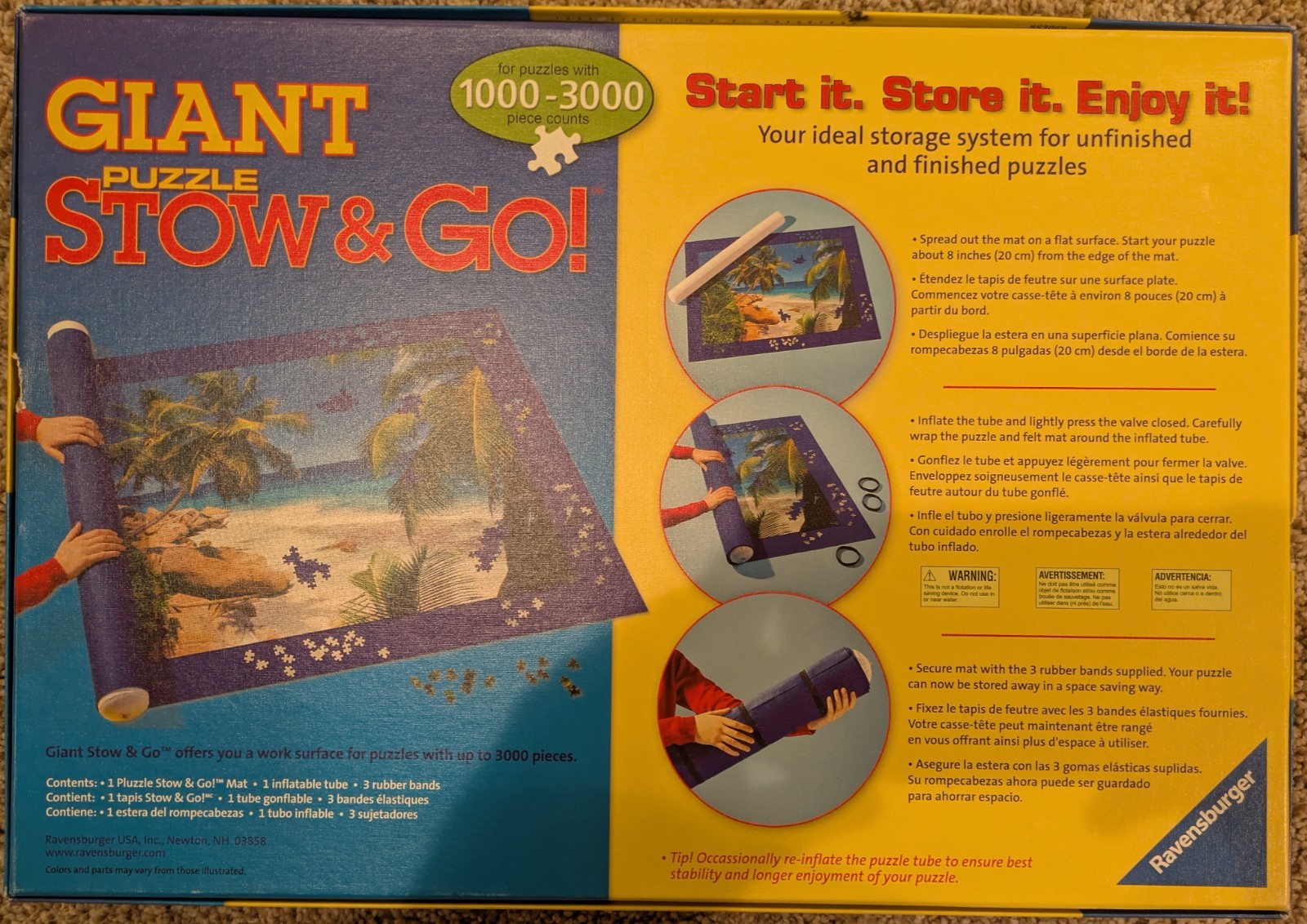Ravensburger Giant Puzzle Stow and Go (storage for puzzles 1000-3000 pieces) NIB