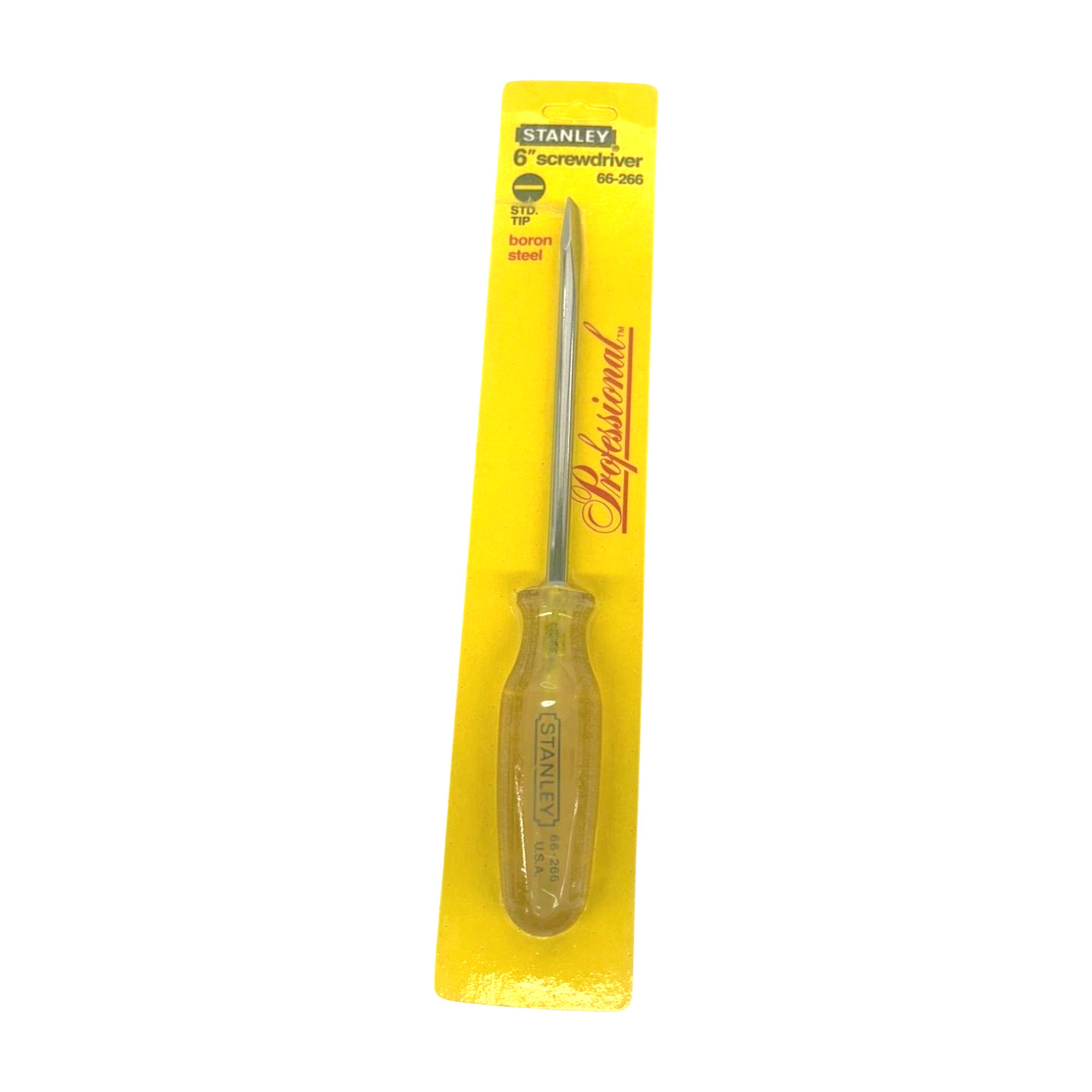 NOS Stanley Professional 66-266 6" Flat Head Screwdriver - USA original package