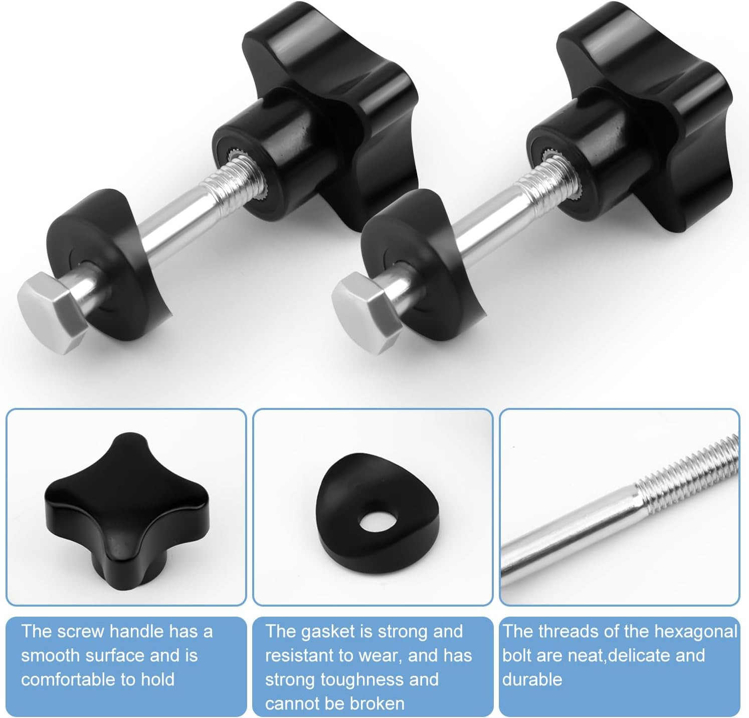 4 Sets Rollator Walker Replacement Knobs, Universal Replacement Arm Adjustment K