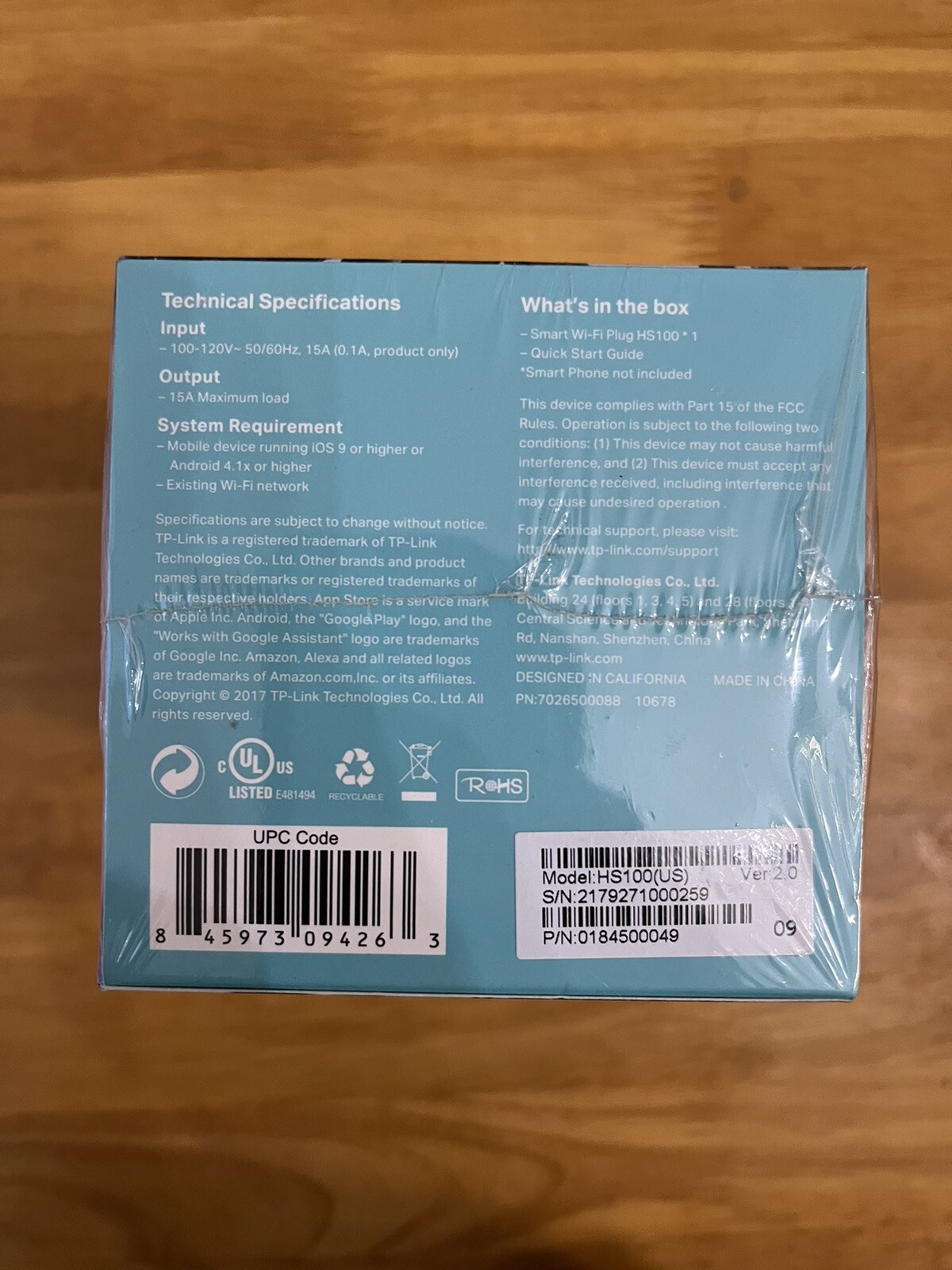 TP-Link HS100 Wi-Fi Smart Plug Kit NEW SEALED