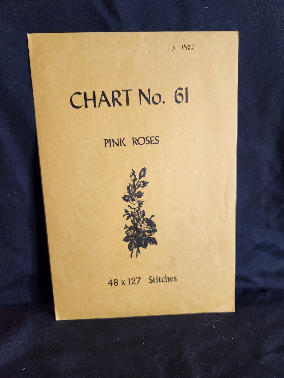 Vtg rare Babs Fuhrmann petit point Pattern silk mesh 3 thread #61 Pink Roses